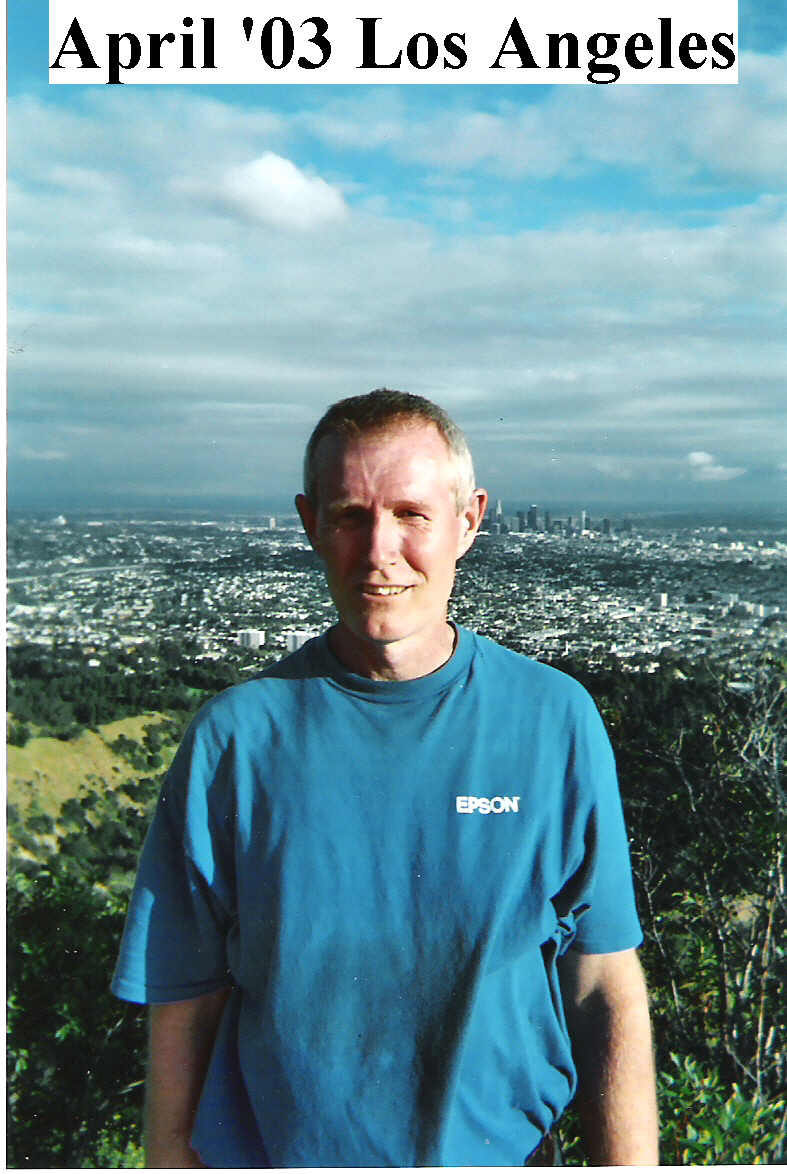 One time Scientologist Chuck Beatty shortly after he left Scientology,  from the top of Griffith Park, overlooking Los Angeles