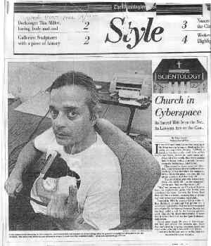 Arnie Lerma on the front page of Wash Post Style section with photo, August 1995