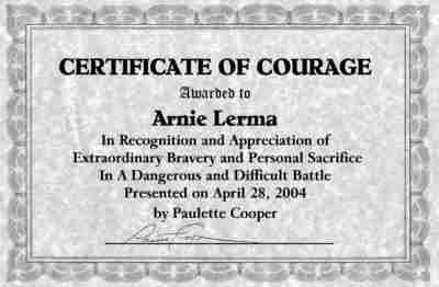 Award from Author Paulette Cooper, whose parents died in Auschwitz, for efforts made exposing Scientology's true nature