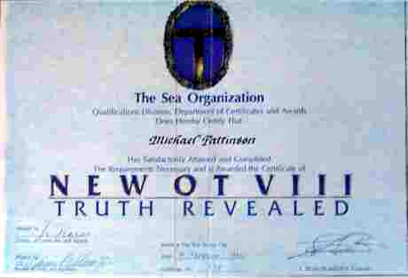 Michael Pattinson's New OT 8 Certificate - The Top of the Bridge
