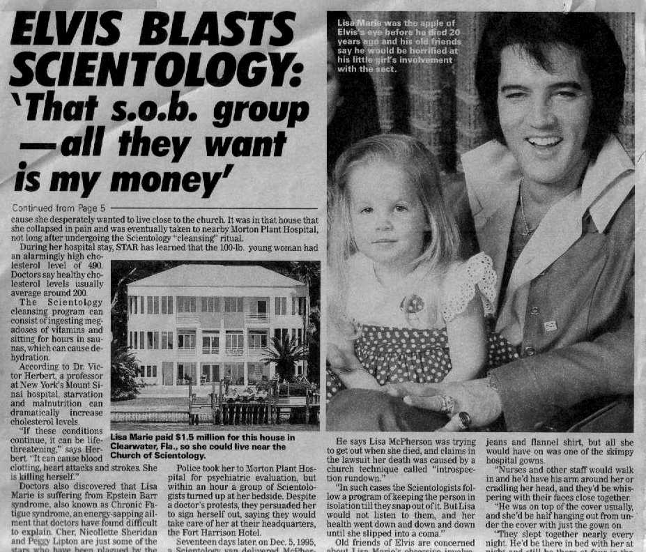 Elvis Presley 'That s.o.b. group - all they want is my money'