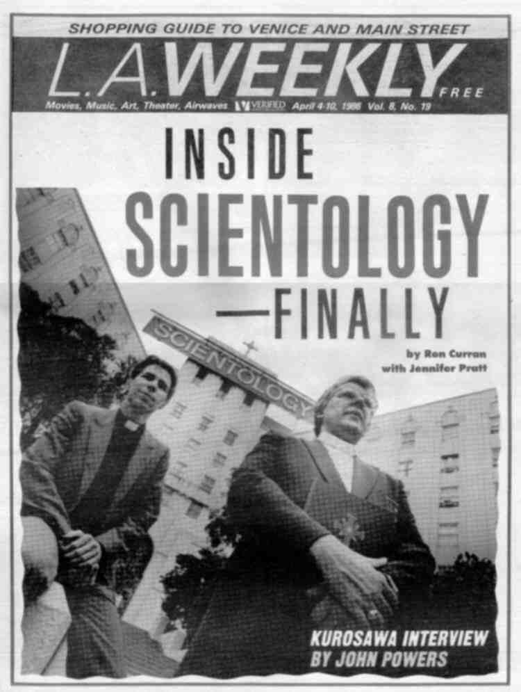 Picture of the Front Page of the April 4th 1986 LA Weekly - picture of Ken Hoden and Heber Jentzsch